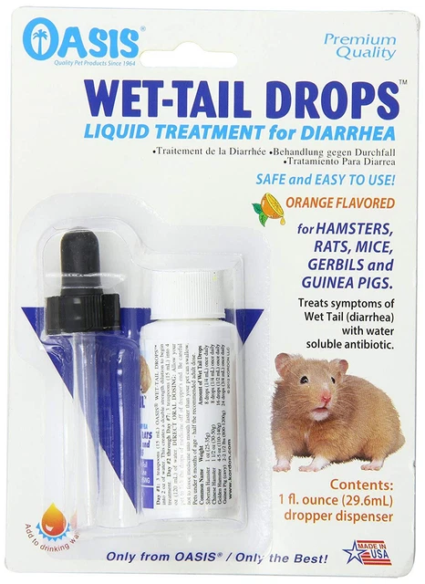 (3 Pack) Oasis Wet Tail Drops Orange 1oz Liquid Diarrhea Treatment Small Animals