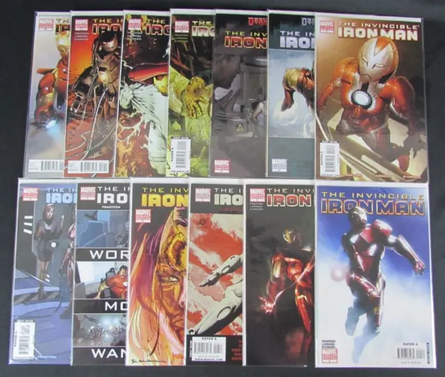 Invincible Iron Man (2008, Marvel) Variant Cover Lot (13 Different) VF-NM RR534