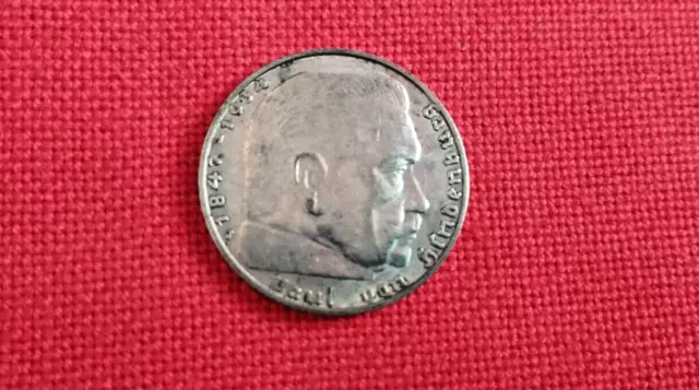 Deutsches Reich 2 Reichsmark 1938 J (Silber) Paul von Hindenburg