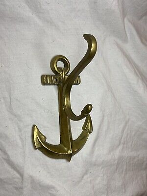 Vintage Anchor Wall Hook Solid Brass 2