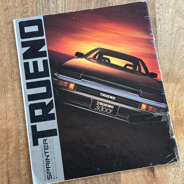 TOYOTA SPRINTER TRUENO AE86 JAPAN Vintage Brochure Catalog 1986 JDM ...
