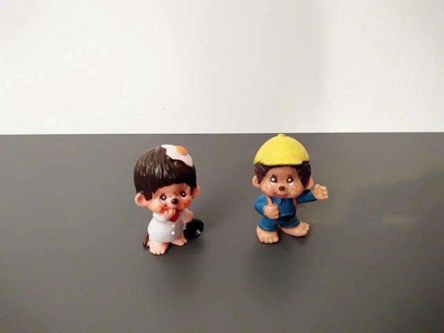 Coppia Moncicci PVC VINTAGE 1979 SEKIGUCHI Japan + BULLY 1981 Monchhichi