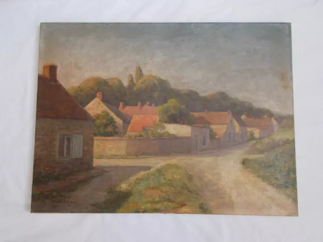 Tableau Peinture Ancien Huile Sur Toile Signe L Saint Leger 1909 Oil Painting