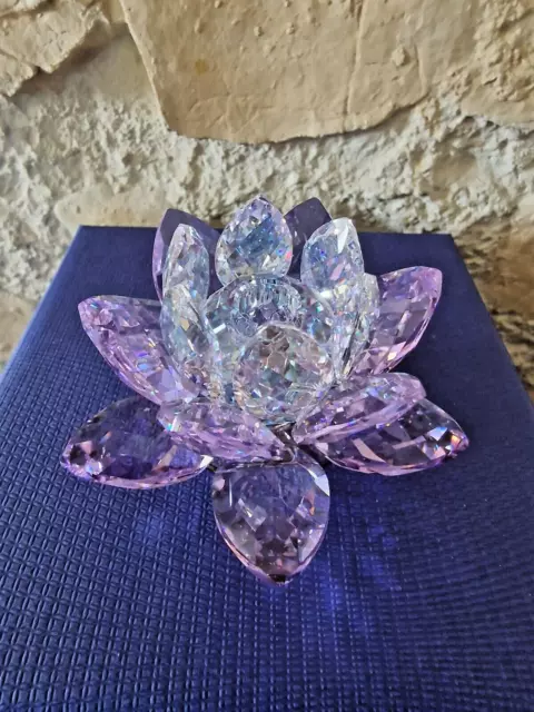 Swarovski Flower - The Violet Waterlily Candleholder