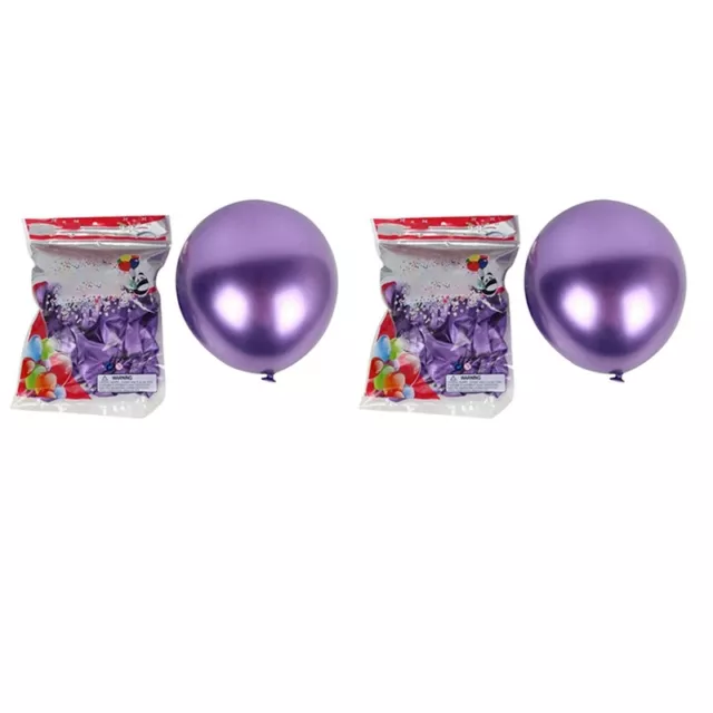 100 Pièces Séries 10 Pouces Ballons En Latex Métalliques épais Chrome Brill7600