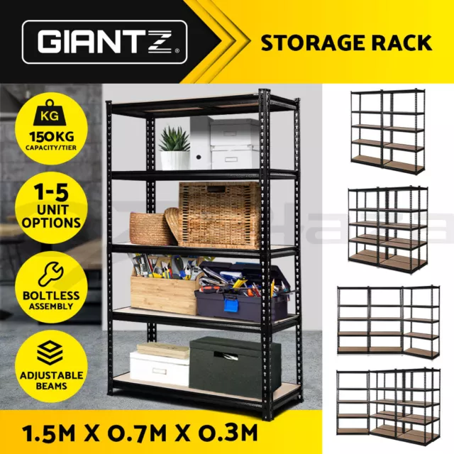 Giantz 1.5M Garage Shelving Warehouse Rack Pallet Racking Storage Shelves Steel