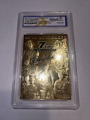 DALE EARNHARDT 2001 23KT Gold Card Sculptured7-TIME CHAMPION Serial #d NM-MT 