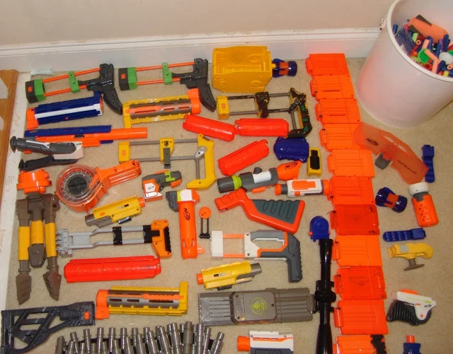 Nert HUGE Lot Ammo Bullets Accessories Magazines Scope Stocks Tripod Mags