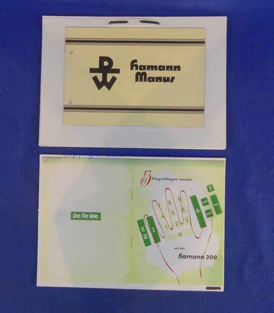 Hamann Manus + Hamann 300 - Literatur - literature - Saml. Topheide - 0353