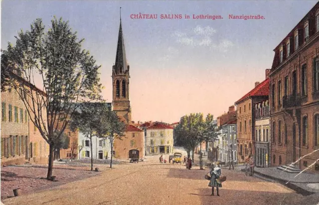 Cpa 57 Chateau Salins In Lothringen Manzigstrasse