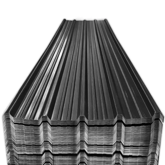 12x Cladding Galvanized Roof Sheets Metal Profile Corrugated Roofing Sheet Black