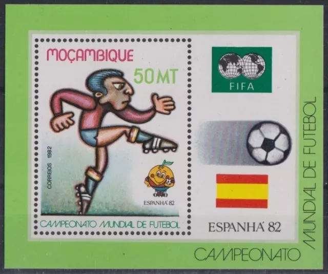 F-Ex42725 Mozambique Mnh 1982 World Soccer Championship Cup.