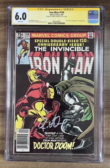 Iron Man #150 Newsstand Edition Cgc Ss 6.0 Signed By Robert Downey Jr!
