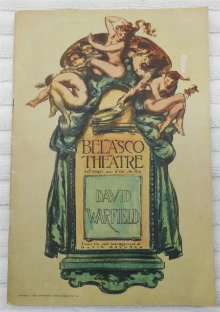 Belasco Theatre NYC 1907 Issue of the Play The Auctioneer with David Warfield