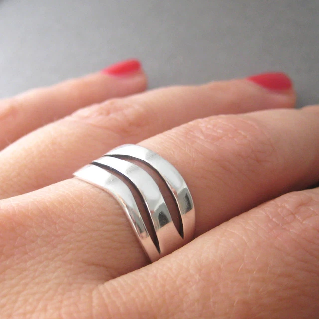Bague Anneau Ajourée En Argent Massif 925 - Taille 53,56, Modèle BA106 - Neuve Avec étiquettes