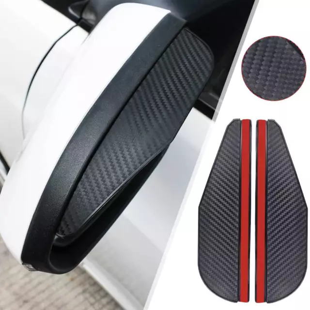 2× Universal Car Rear View Wing Mirror Sun Shade Shield Rain Board Eyebrow Guard