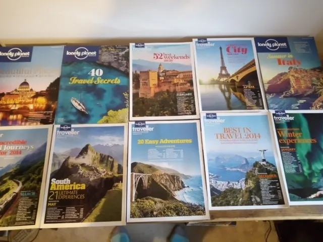 7 x Lonely Planet Magazine May 13 - Nov 13 - Discontinued. Bundle 4.