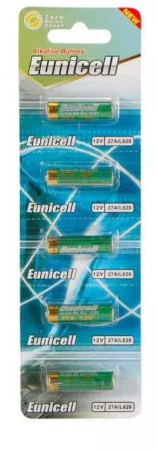 Envoi avec suivi EUNICELL  5 Piles A27 27A  Mn27 Gp27a L828 E Alcaline 12V