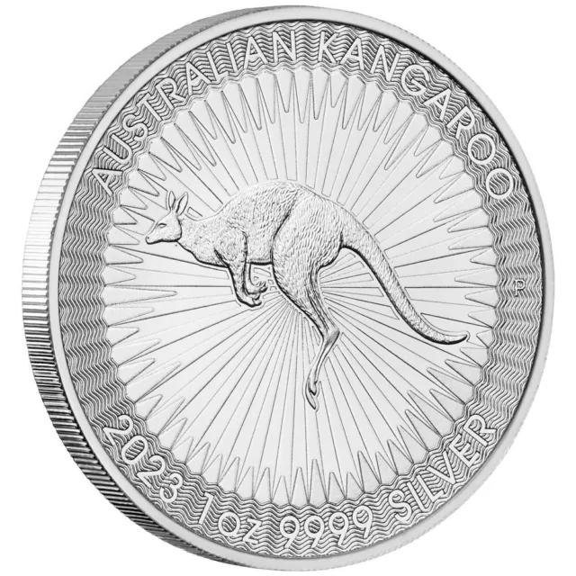 2023 Australian Kangaroo 1oz .9999 Silver Bullion Coin Perth Mint Queen Memorial