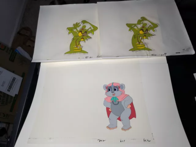 VINTAGE EWOKS animation cels BACKGROUND production art  Star Wars Animated I6