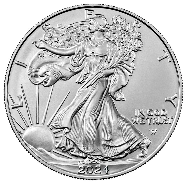 2024 1OZ SILVER American Eagle GEM BU Brilliant Uncirculated Coin