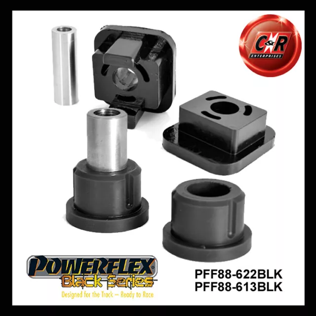 Powerflex Black Up EngMnt Cross Shape Pet + Up EngMnt Sml Bush For Volvo V70-Mk2