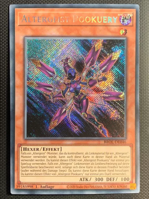 YUGIOH!! Altergeist Pookuery BROL-DE046! Secret Rare! Near Mint! 1. Auflage!