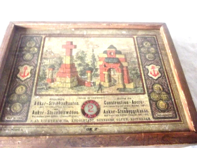 Antique Richters Anchor Building Blocks set 2A in Original Box Antique Richters Anchor Building Blocks set 2A in Original Box