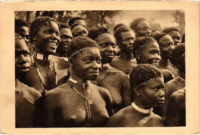 PC UBANGI-SHARI TYPES DE FEMMES CENTRAL AFRICA ETHINC NUDE (a34750)