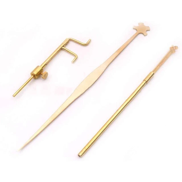 Kit Strumenti Liutaio FUBESK – 4 Pezzi Per Chitarra E Basso, Con Righello, Livella Tasti E Misuratore Altezza Corde