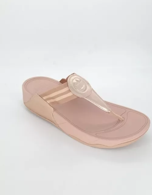 5783 Fitflop Womens Walkstar Toe Post Sandal Rose Gold Size 11 US