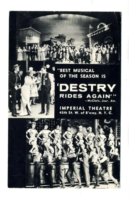 Destry Rides Again Broadway Postcard Andy Griffith Delores Gray 1959