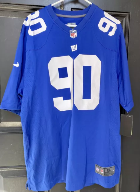 Nike New York Giants Jersey Jason Pierre Paul Blue On Field NFL Size XL