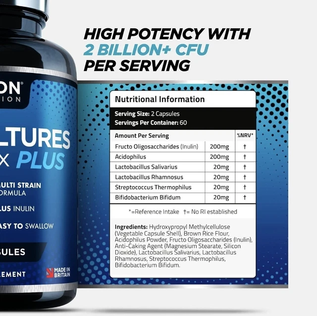 TDN NUTRITION BIO Cultures Complex Plus Multi Strain Easy To Swallow