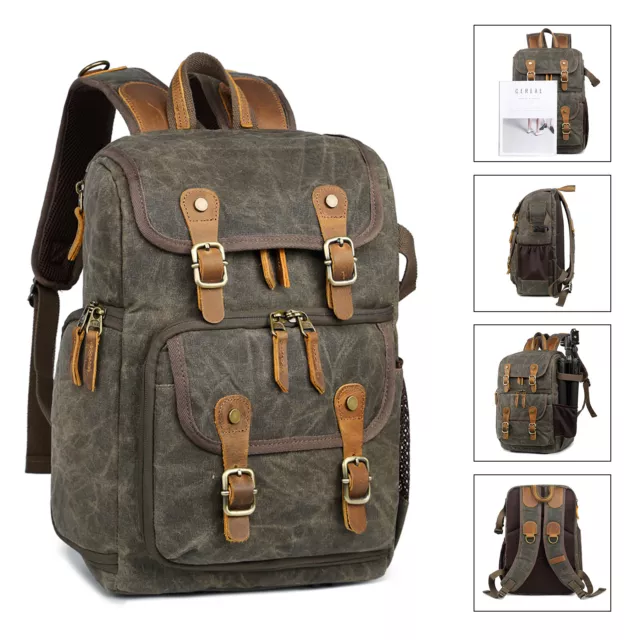 DSLR SLR Camera Backpack Bag Canvas Backpack for Cannon/Nikon/Sony