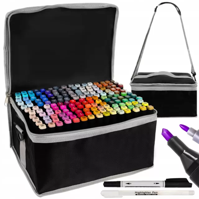 168 Farben Marker Set,Permanent Marker Stifte Set Doppelspitzen Touch Filzstifte