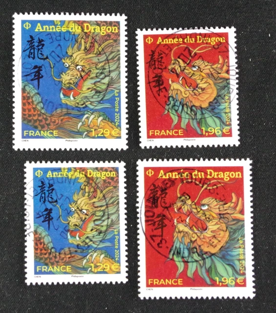 Lot De 2 Pièces Commémoratives Nouvel An Chinois – Année Du Dragon 2024 – Métal Doré – Porte-bonheur, Collection Et Cadeau