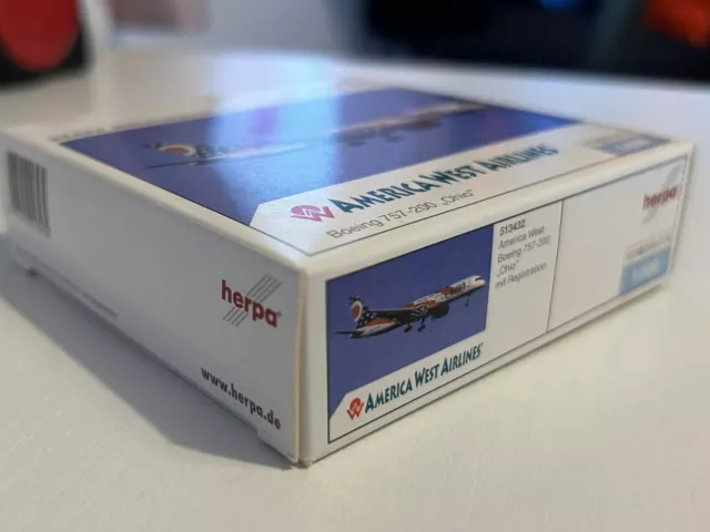 Herpa America West Airlines Boeing 757-200 Ohio 1:500 Model Airplane 2