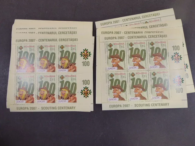 Rumänien 2007, Kleinbogenserie "Pfadfinder",Nr.6190/91, **/MNH, per 20, ME 840,-