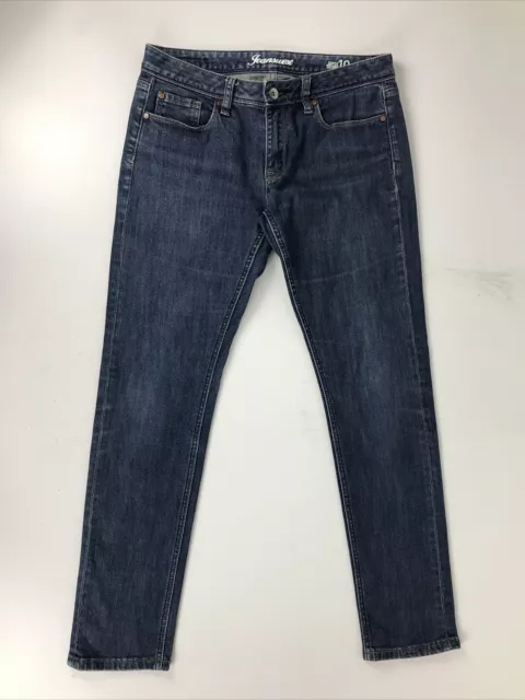 Jeanswest Size 10 Jeans Super Skinny Mid Rise Medium Blue stretch Denim