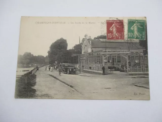 Cpa Back Green Val De Marne 94 Champigny Joinville Les Bords De La Marne