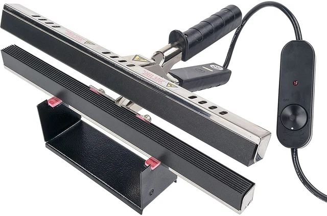 Absorbent Industries 12" Portable Hand Crimper Sealer Constant Heat For Poly...
