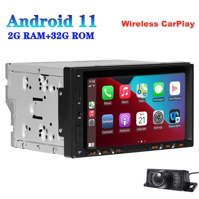 7" Android 11 DSP Apple Carplay Car Stereo Radio GPS WiFi 2Din+Back Up Camera