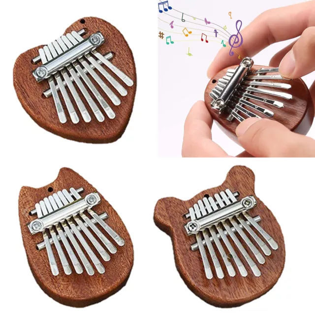Mini 8 Keys Finger Kalimba Thumb Piano Portable Beginners Keyboard Gift Toy NEW