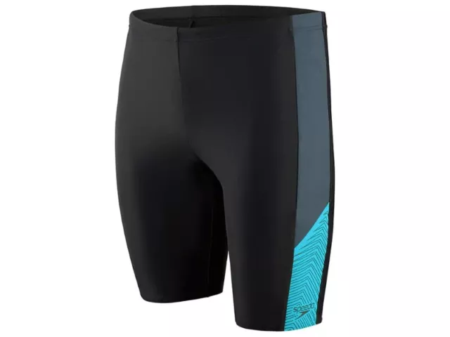 Speedo Men's Dive Jammer Swim Shorts Black Blue UK 75cm 75/30