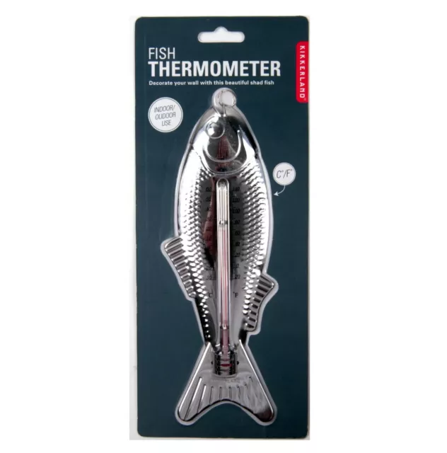 Metall Fisch Thermometer von Kikkerland - neu unbenutzt ab Lager