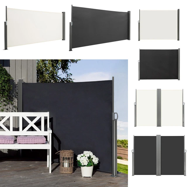 Retractable Side Awning Screen Fence Patio Privacy Divider Single/Double Blind