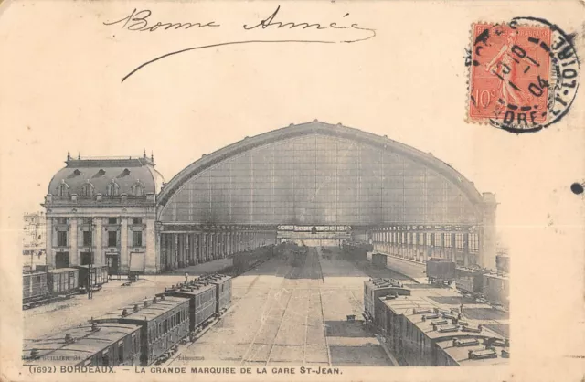 Cpa 33 Bordeaux La Grande Marquise De La Gare Saint Jean (Train