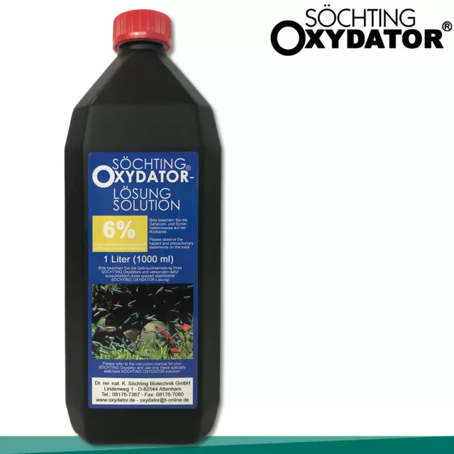 Söchting 1L Oxydator Solution 6% Peroxyde D'Hydrogène Étang Aquarium Algue Soin