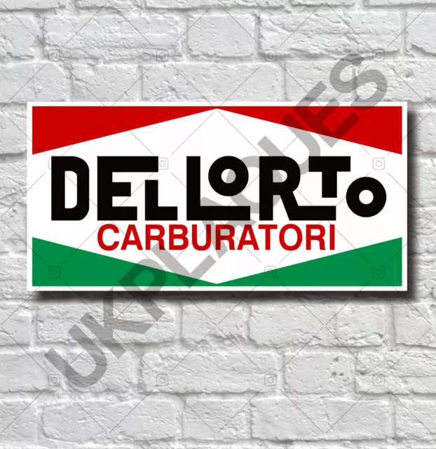Dellorto Carburetor 2Ft Garage Sign Wall Plaque Gas And Oil Car Petrol